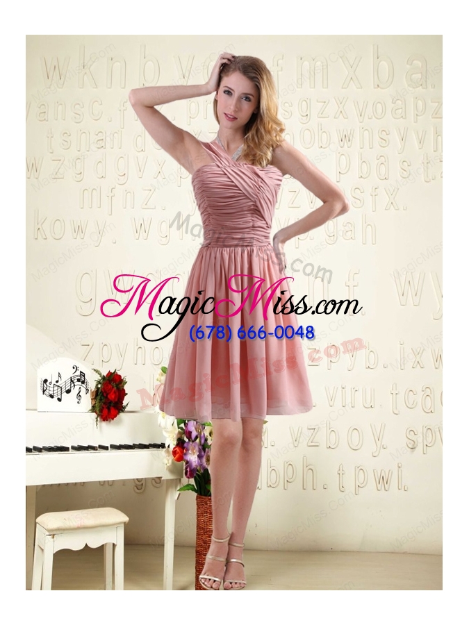 wholesale romantic sweetheart empire chiffon bridesmaid dresses with ruching