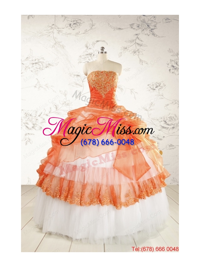 wholesale 2015 perfect strapless quinceanera dresses with beading