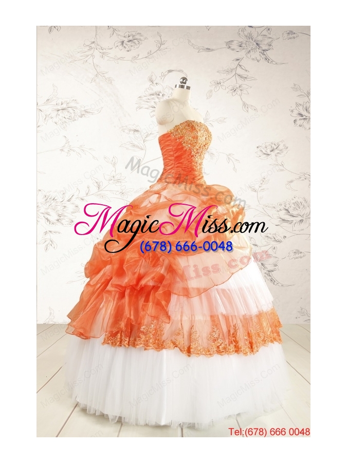 wholesale 2015 perfect strapless quinceanera dresses with beading
