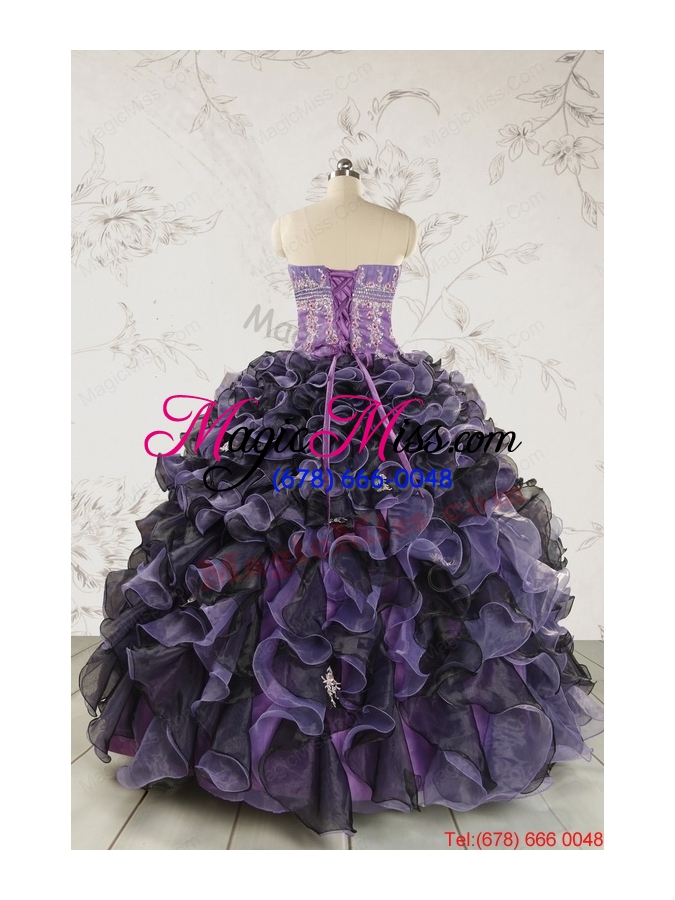 wholesale unique multi-color quinceanera dresses with beading and ruffles
