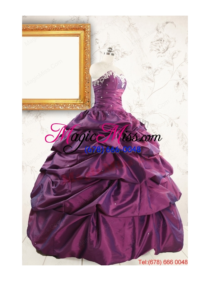 wholesale 2015 ball gown sweet sixteen dresses with appliques