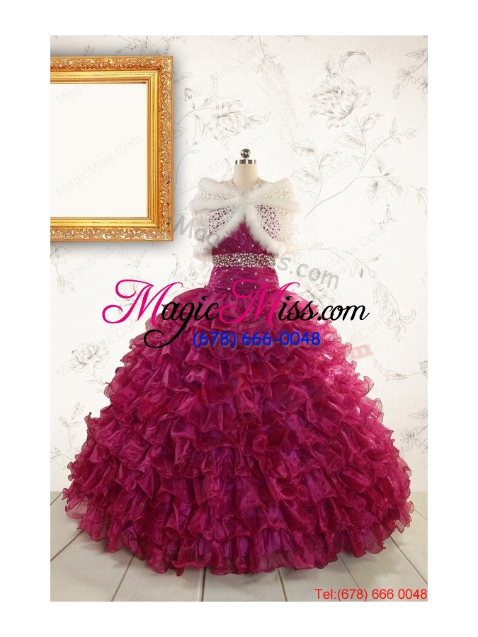 wholesale modest beading and ruffles quinceanera dresses with sweetheart