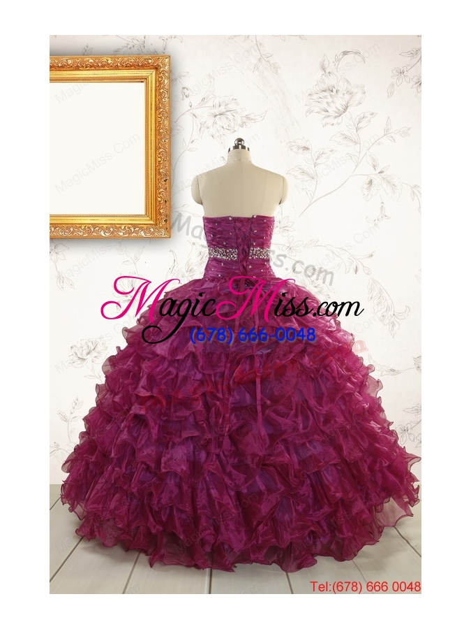 wholesale modest beading and ruffles quinceanera dresses with sweetheart