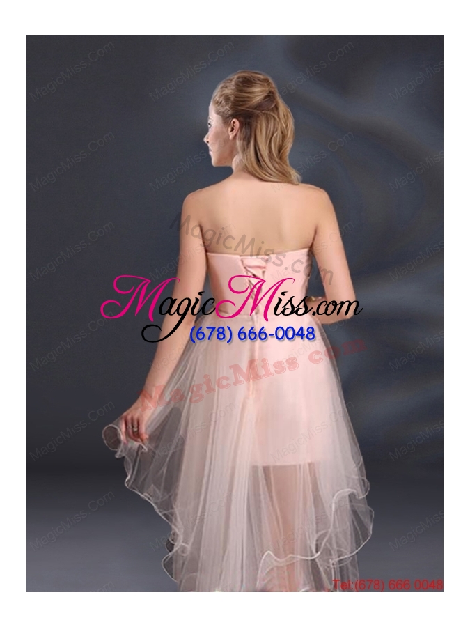 wholesale appliques strapless ruffles organza 2015 sturning dama dresses