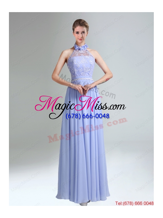 wholesale 2015 modest belt empire dama dress in lavender