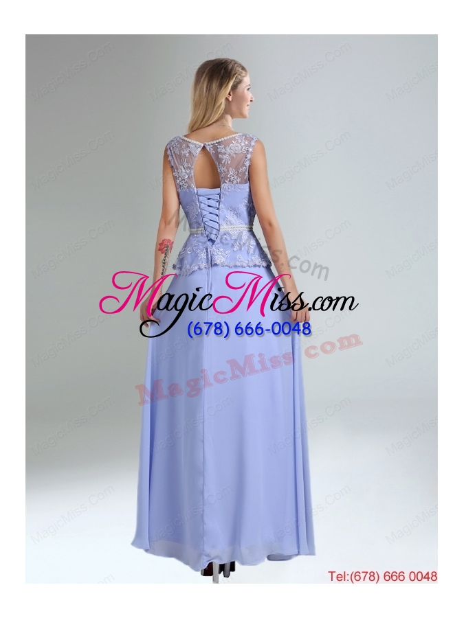 wholesale lavender belt and lace empire 2015 dama dress with bateau