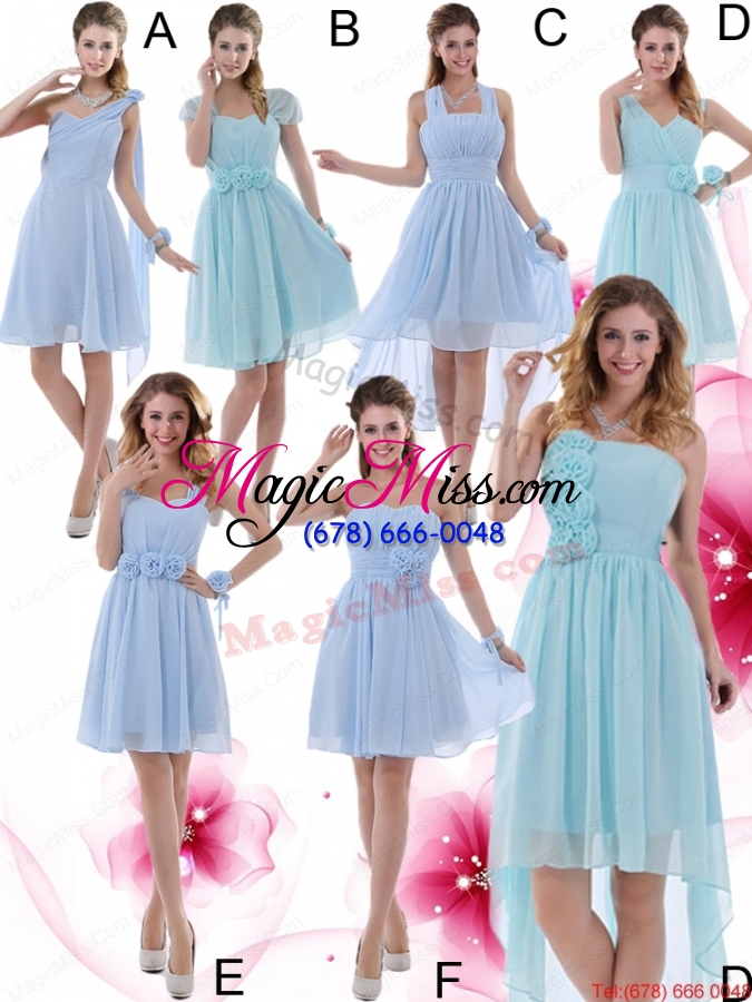 wholesale empire strapless hand made flowers dama dress with high low