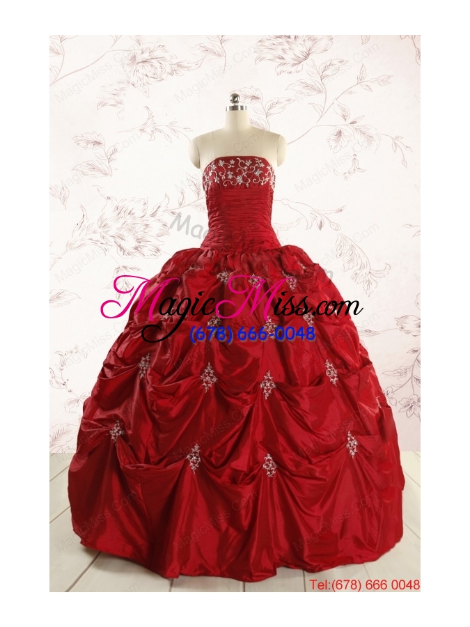 wholesale 2015 beautiful sweetheart appliques quinceanera dresses