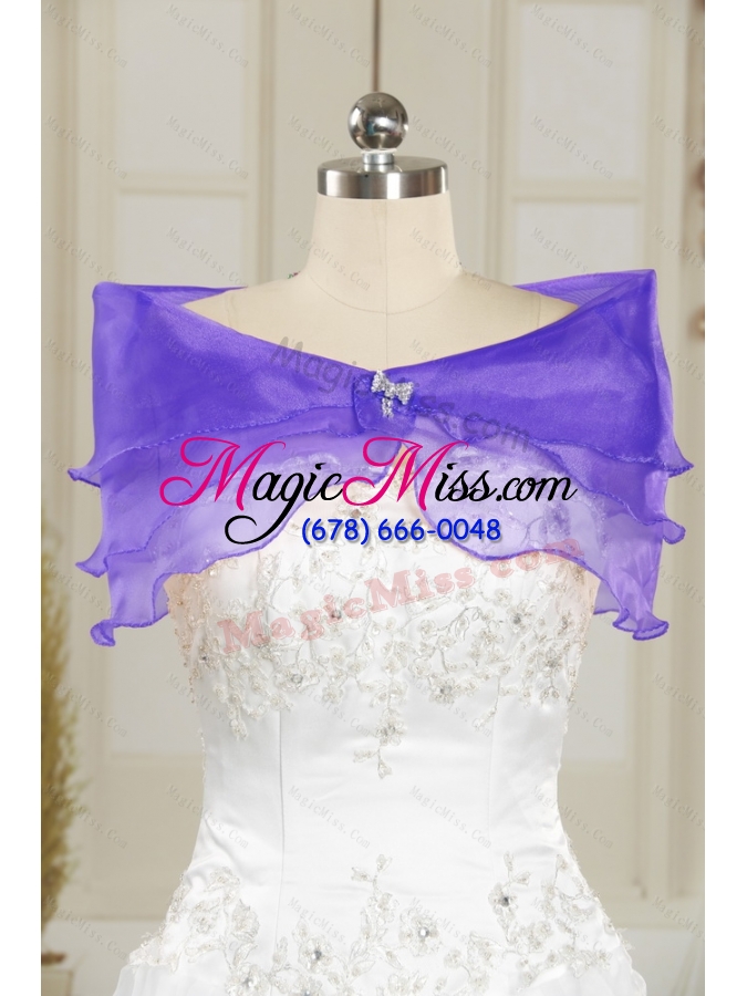 wholesale exquisite purple sweet 16  quinceanera ball gowns with beading and ruffles