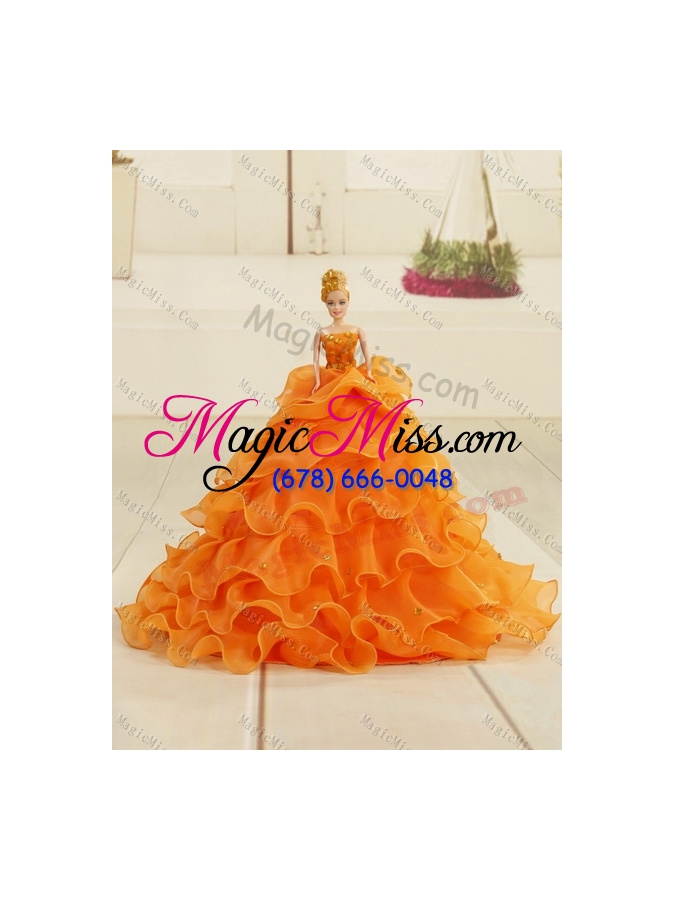 wholesale popular 2015 strapless yellow and green sweet 15 dresses with ruching
