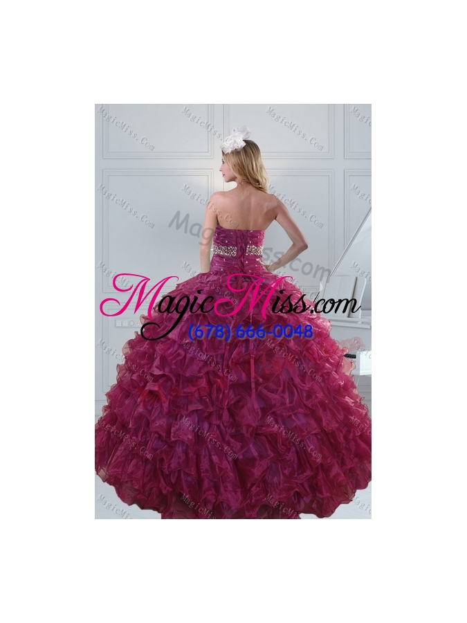 wholesale perfect beading and ruffles quinceanera dresses with floor length