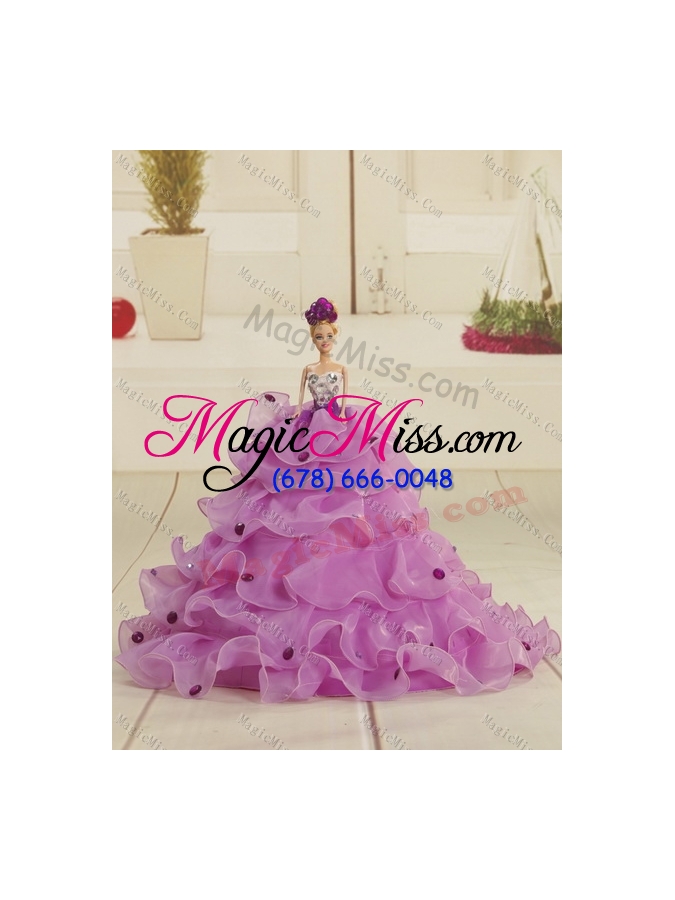 wholesale wonderful pink quinceanera dresses with beading and ruffles for 2015