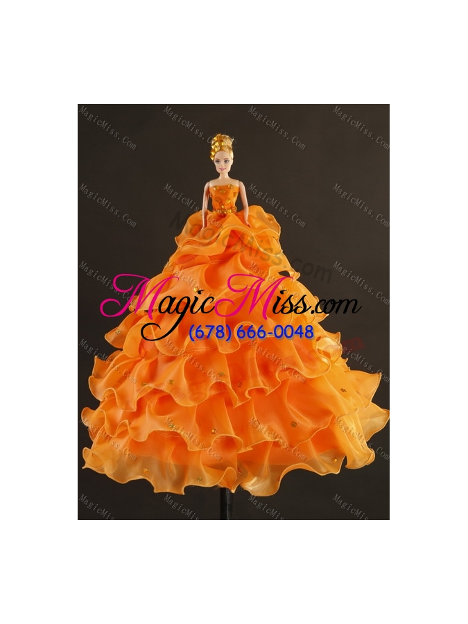 wholesale 2015 sweetheart yellow sweet 15 dresses with beading and ruffles