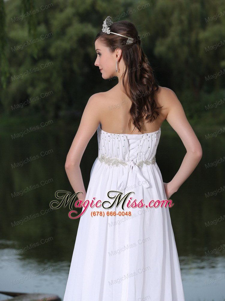 wholesale clearence for wedding dress with strapless sweep chiffon in florida