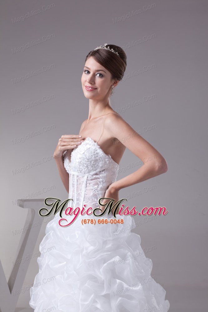 wholesale spaghetti straps white pick-ups lace long wedding dress