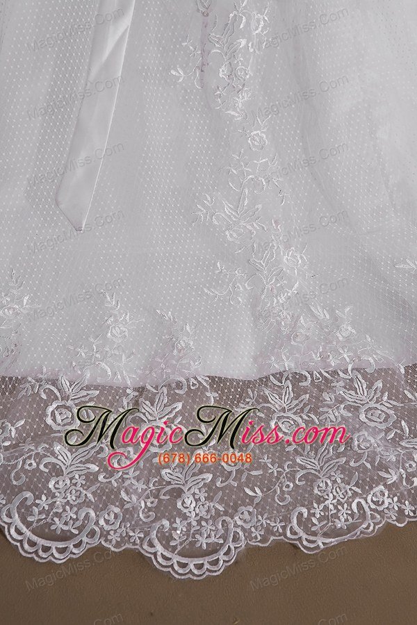 wholesale brand new a-line square court train lace sash wedding dress