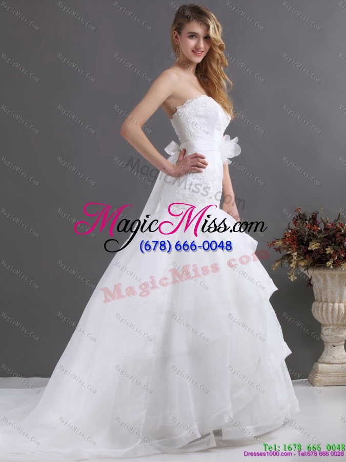 wholesale 2015 sophisticated sweetheart wedding dress with brush train