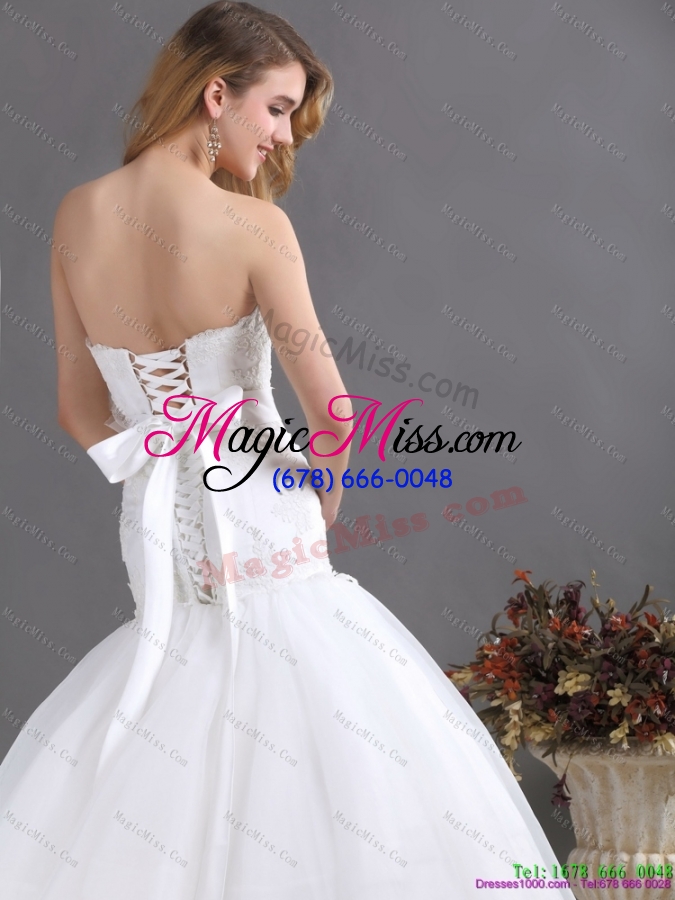 wholesale 2015 sophisticated sweetheart wedding dress with brush train