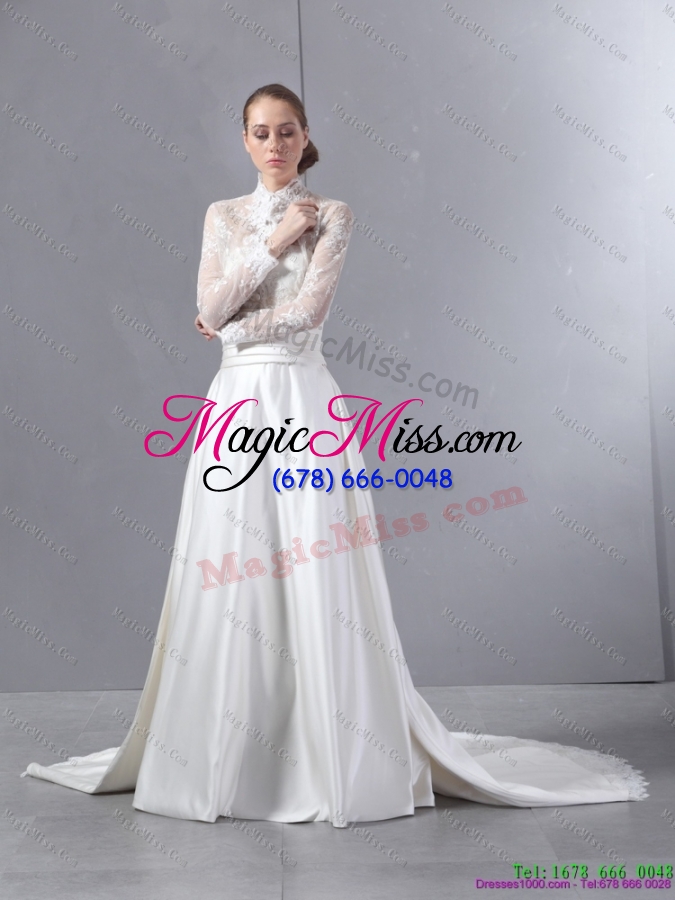 wholesale ruched strapless white wedding dresses with brush train