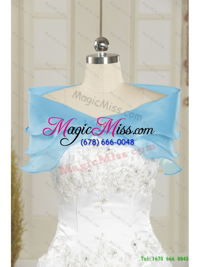 wholesale popular sweetheart ruffles and beading bridal gowns in white