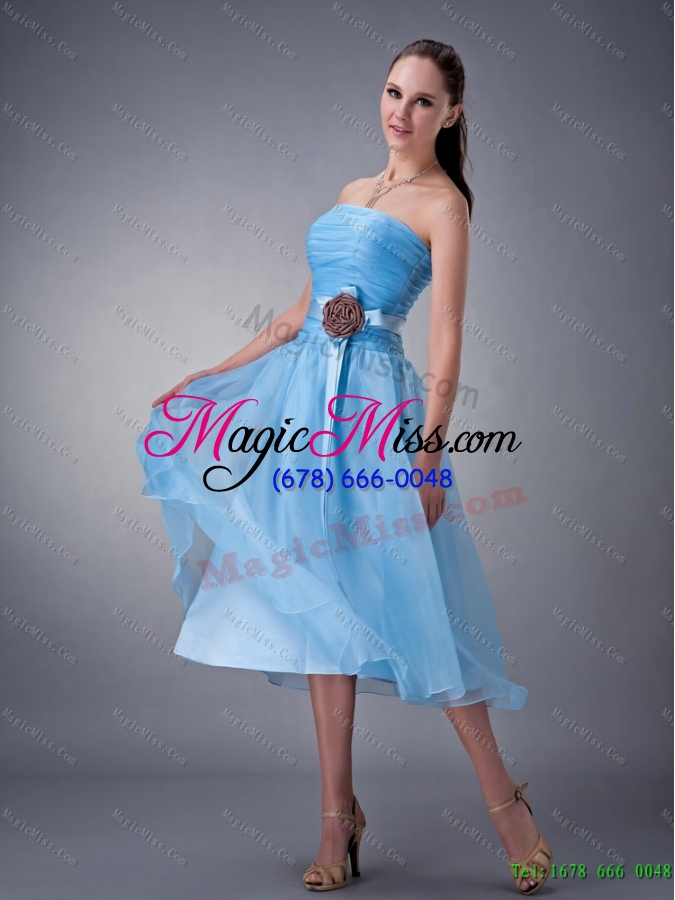 wholesale multi color sweetheart quinceanera gown and strapless hand made flower prom dresses and ruffles and beading little girl dress