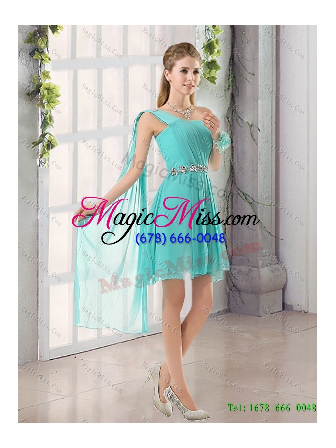 wholesale 2015 cheap teal sweetheart quinceanera dress and ruching and beading short prom dresses and halter top ruffles little girl dress