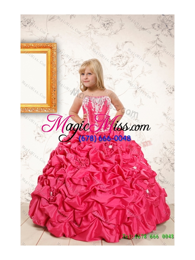 wholesale 2015 pick ups red quinceanera dress and yellow one shoulder prom dresses and  cute red little girl dress
