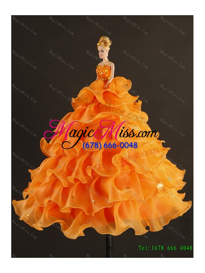 wholesale in stock beading and ruffles sweetheart quinceanera dresses for 2015