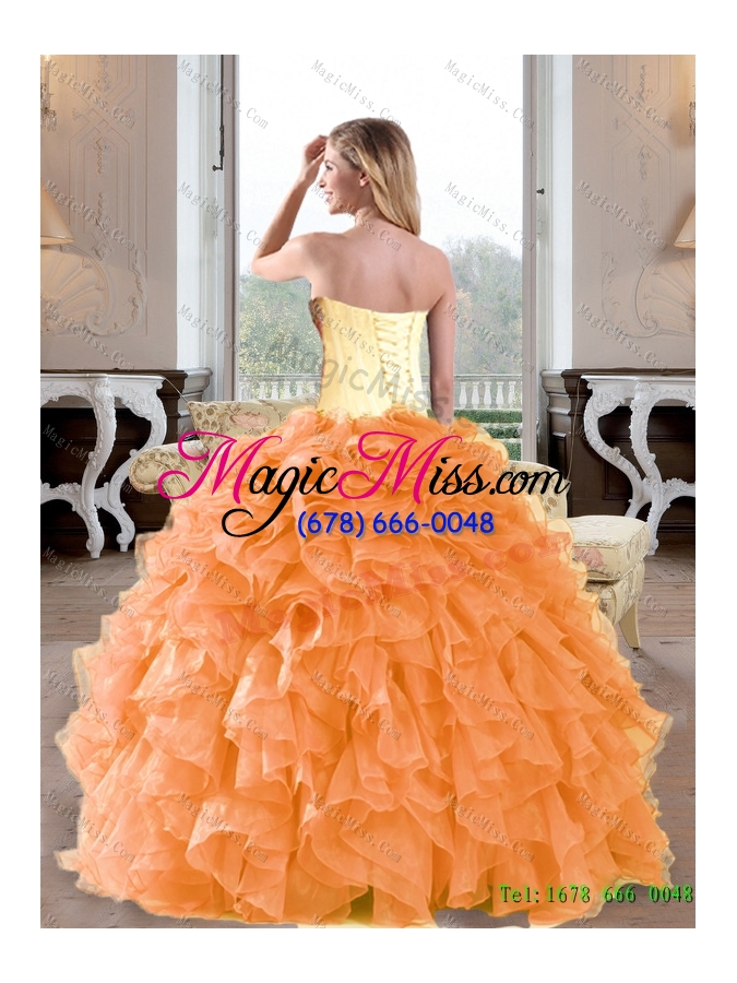 wholesale in stock beading and ruffles sweetheart quinceanera dresses for 2015