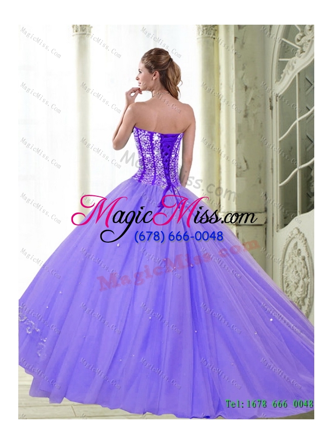 wholesale vestidos de sweetheart 2015 lilac quinceanera dresses with beading