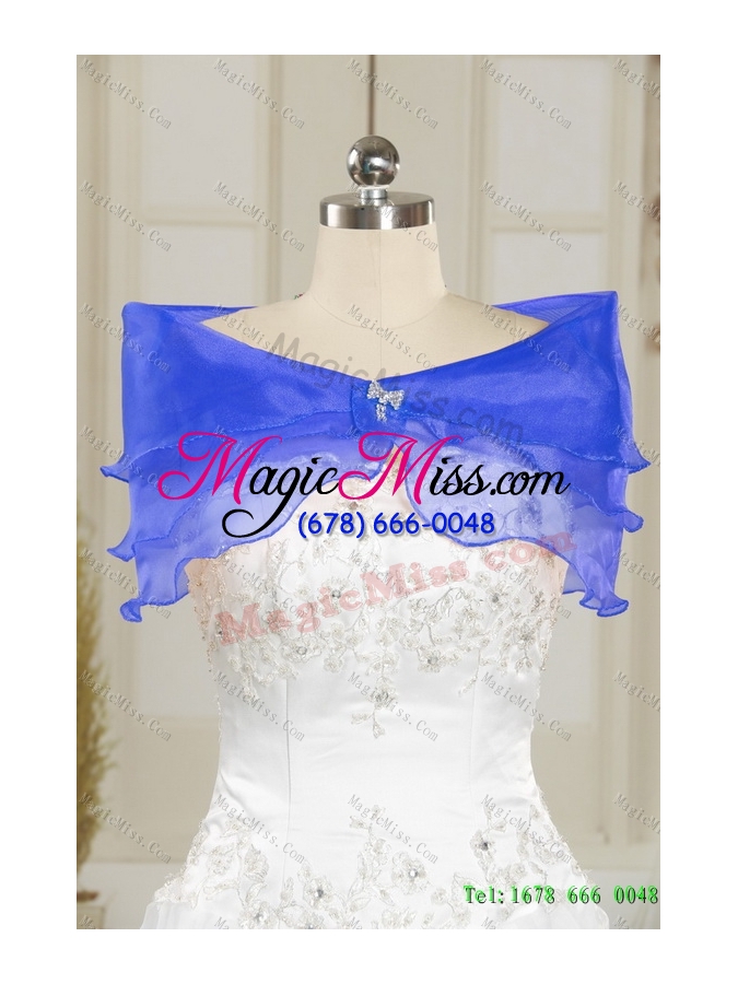 wholesale 2015 inexpensive beading and ruffles sweetheart quinceanera gown in teal