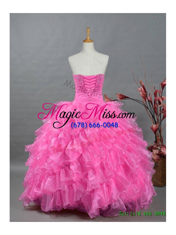 wholesale 2015 custom make quinceanera dresses with sweetheart in organza