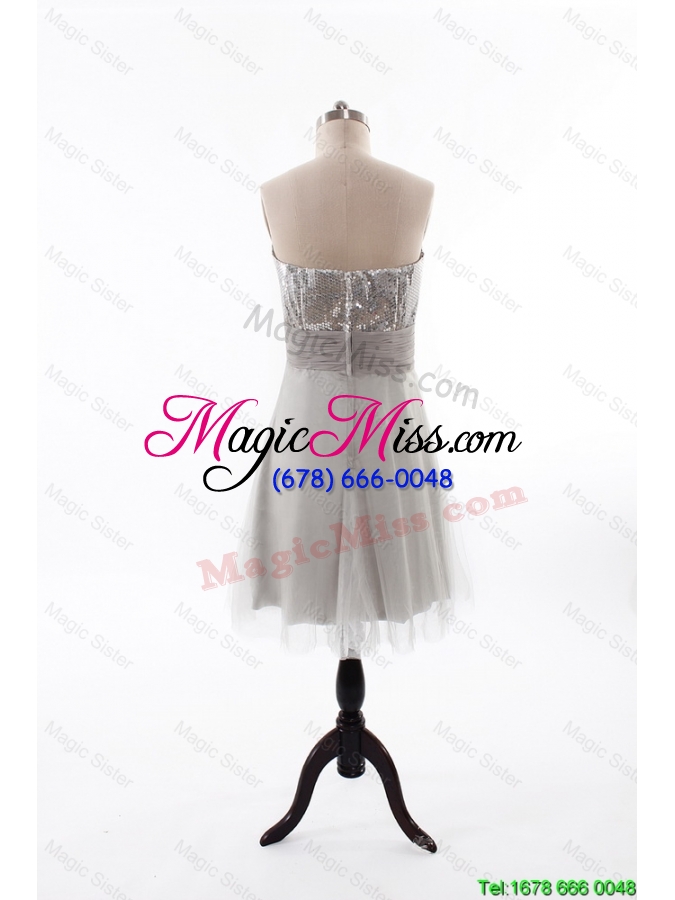 wholesale new style summer short prom dress with sequins and belt