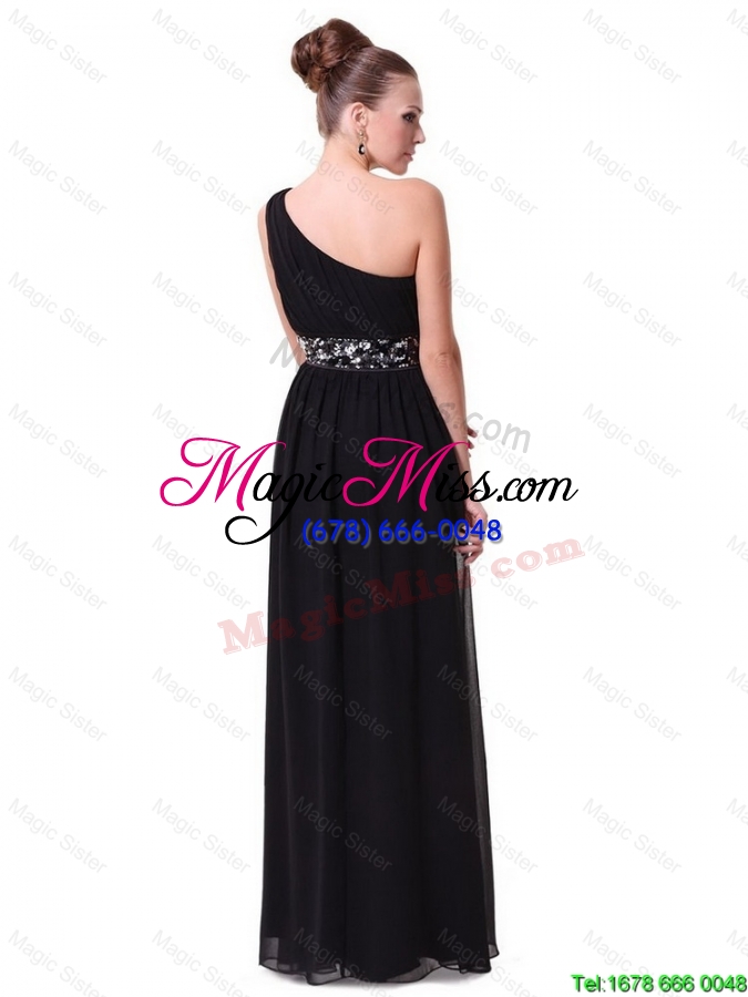 wholesale pretty one shoulder sequined prom dresses in black