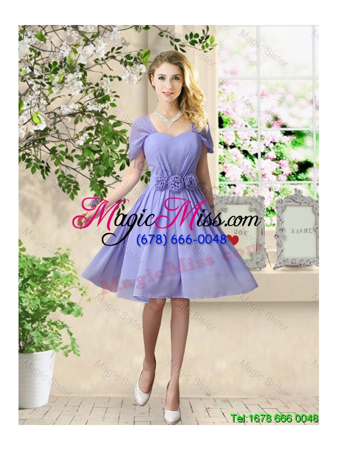 wholesale luxurious hand made flowers prom dresses with v neck