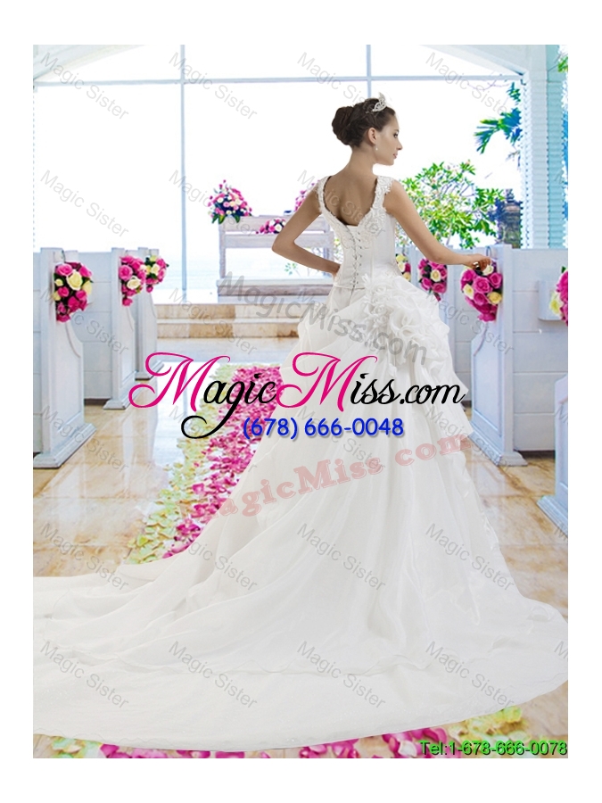 wholesale fashionable a line wedding dresses with appliques