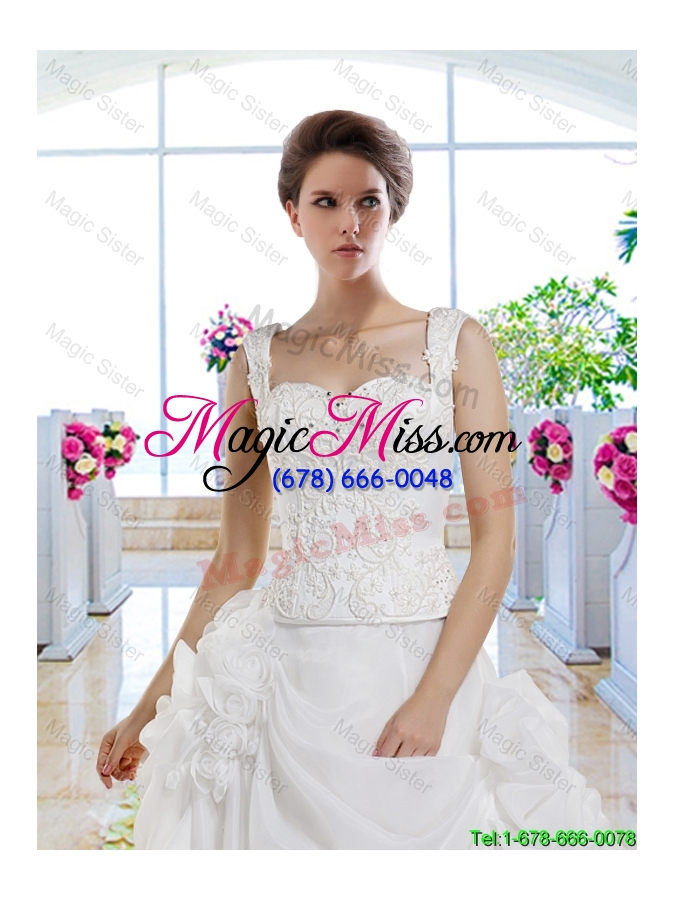 wholesale fashionable a line wedding dresses with appliques