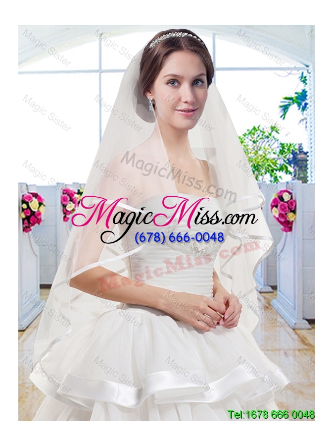 wholesale fashionable ruffled layers wedding dresses with brush train