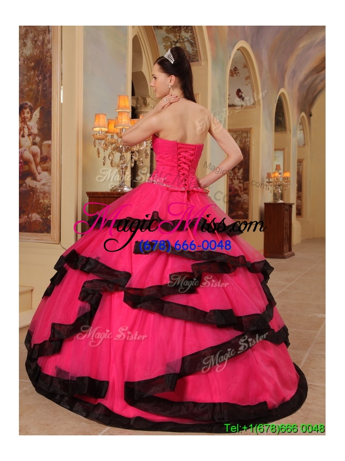 wholesale 2016 beautiful ball gown strapless beading quinceanera dresses