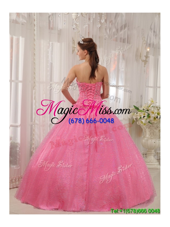 wholesale exclusive sweetheart beading pink quinceanera gowns for 2016