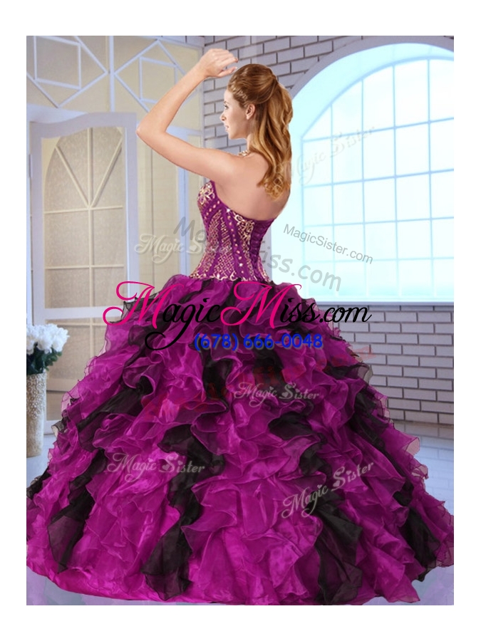 wholesale top selling ball gown sweet 15 dresses with appliques and ruffles