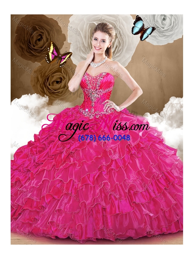 wholesale gorgeous sweetheart quinceanera dresses with beading and ruffles