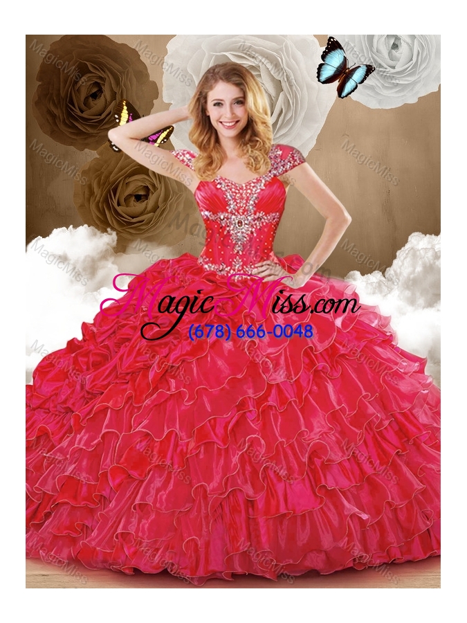 wholesale gorgeous sweetheart quinceanera dresses with beading and ruffles