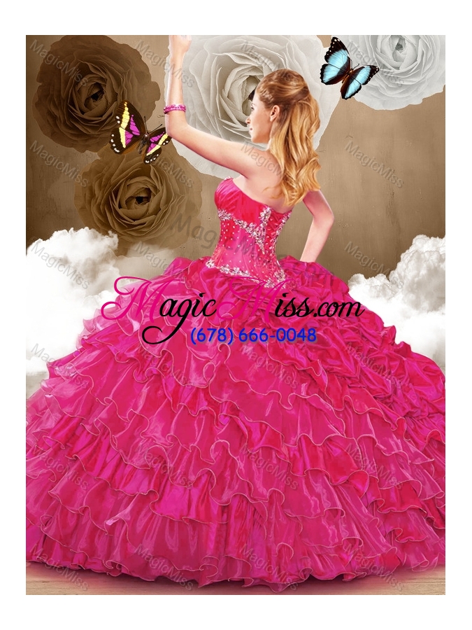 wholesale gorgeous sweetheart quinceanera dresses with beading and ruffles