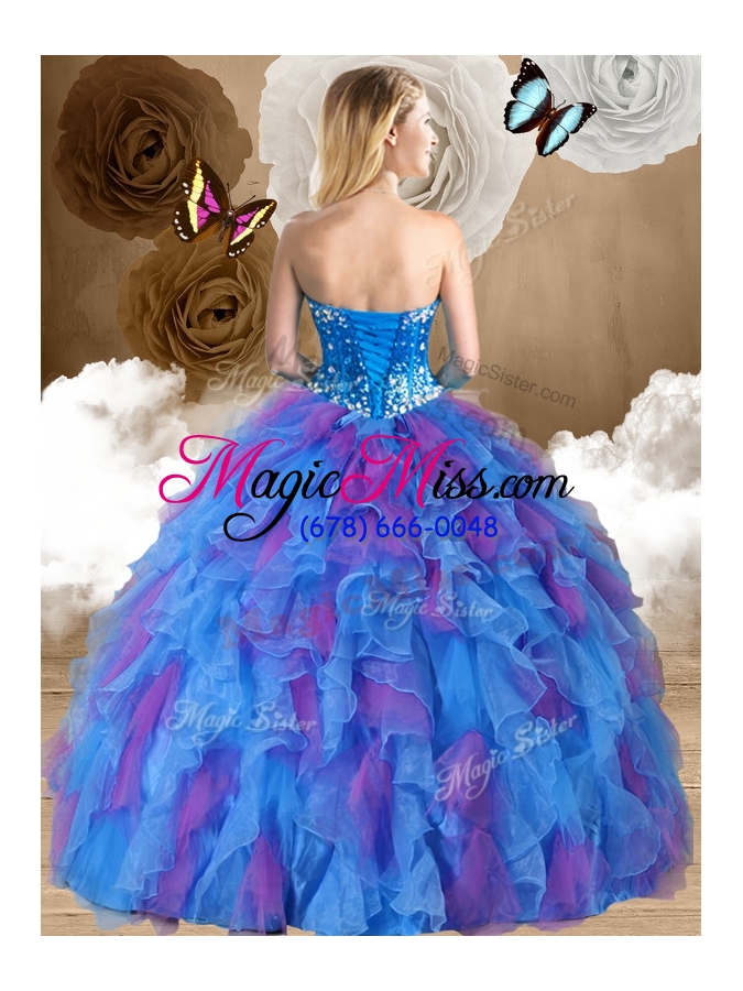 wholesale sweet ball gown sweetheart ruffles sweet 16 dresses in multi color