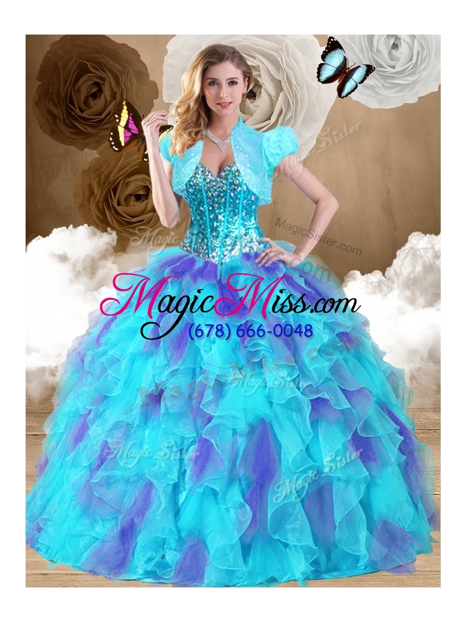 wholesale sweet ball gown sweetheart ruffles sweet 16 dresses in multi color