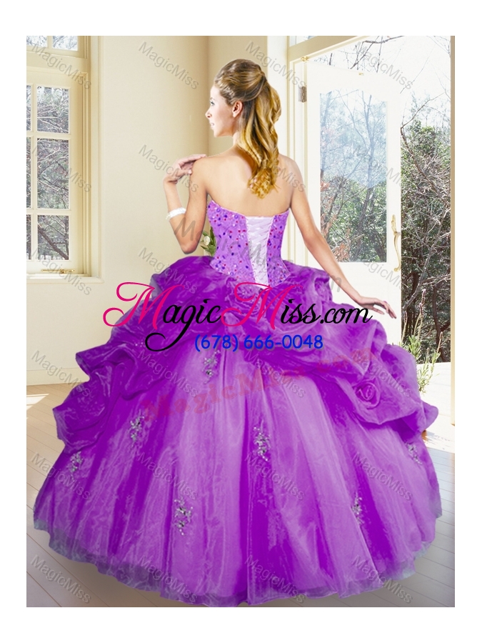 wholesale modern sweetheart pick ups and appliques vestidos de quinceanera gowns