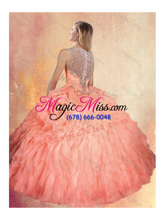 wholesale fashionable straps ball gown sweet 16 dresses with ruffles and appliques