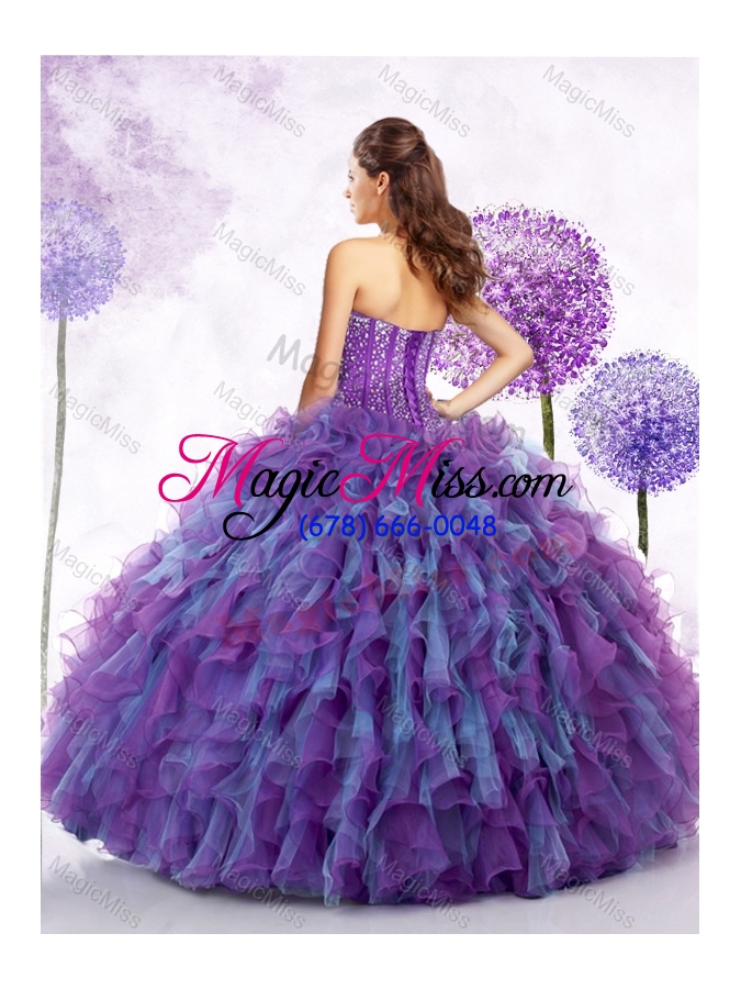 wholesale new style strapless beading and ruffles sweet 16 dresses