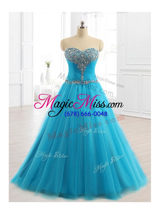 wholesale custom make a line sweetheart quinceanera dresses with beading for 2016